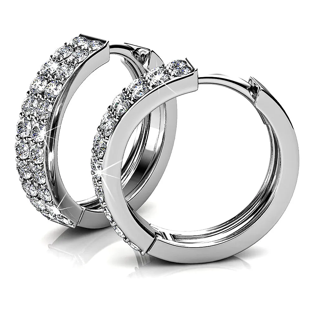 Boxed Set Of 2 Earrings Embellished with SWAROVSKI Crystals
