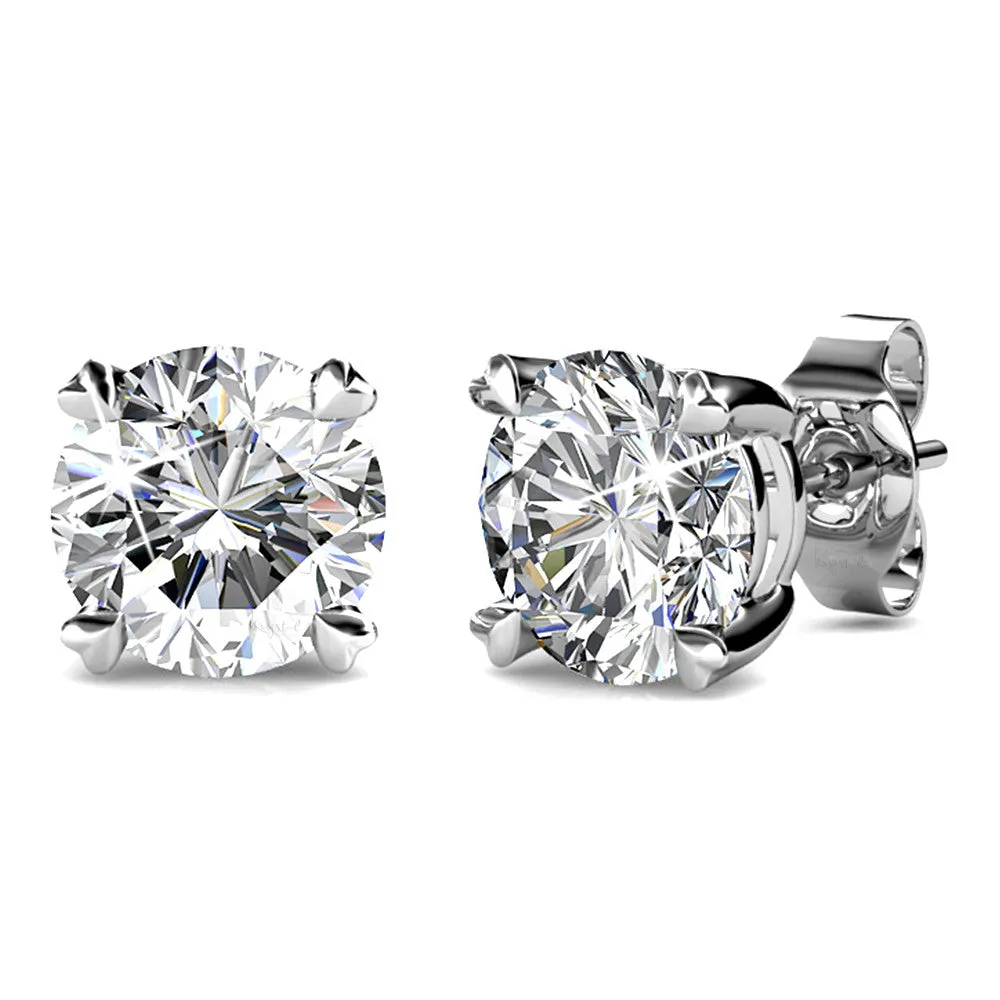 Boxed Set Of 2 Earrings Embellished with SWAROVSKI Crystals