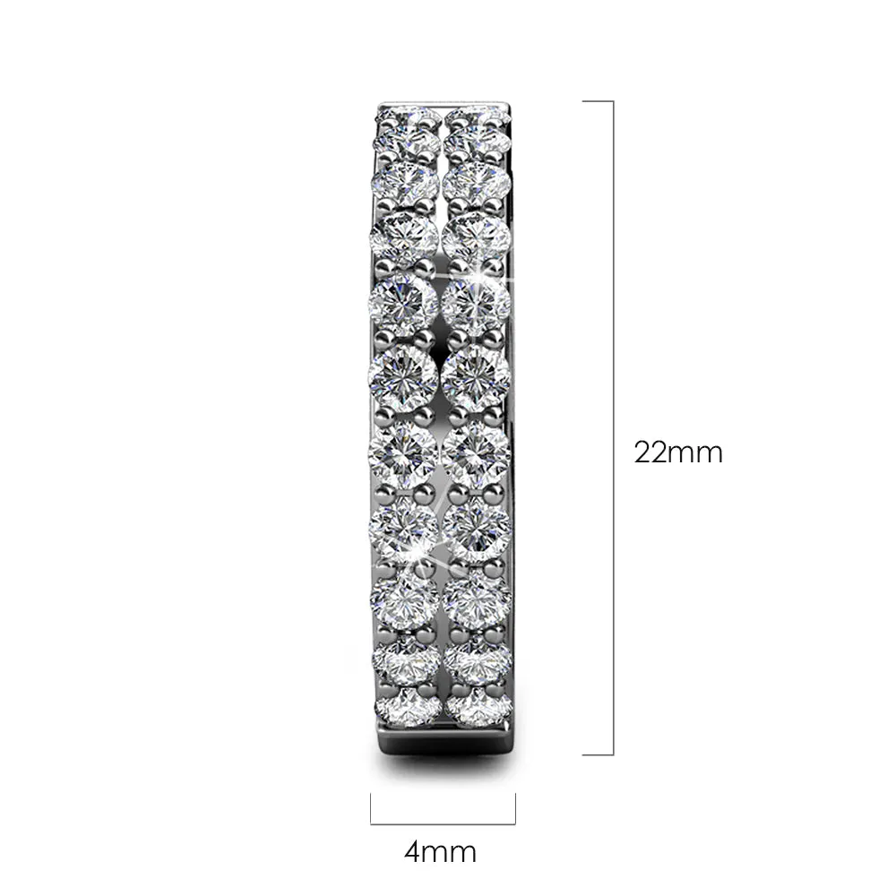 Boxed Set Of 2 Earrings Embellished with SWAROVSKI Crystals