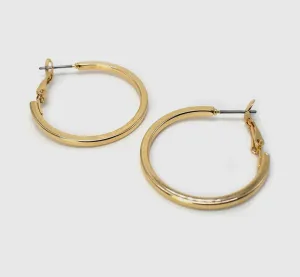 Brass Round Hoop Earrings