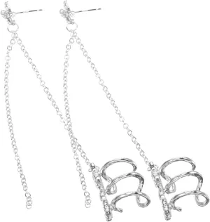 Butterfly Hoop Earrings for Women Non-piercing Clip Earrings Fashion Statement