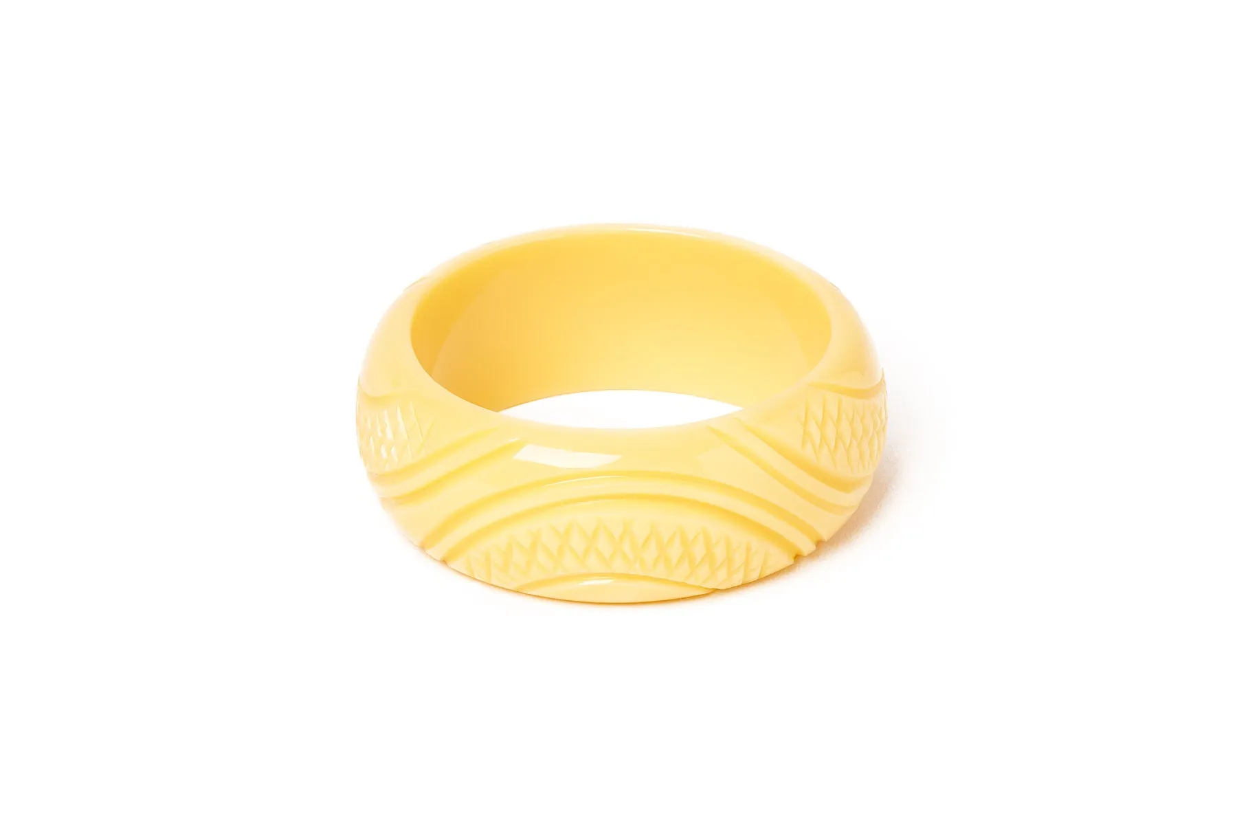 Buttery Heavy Carve Drop Hoop Earrings