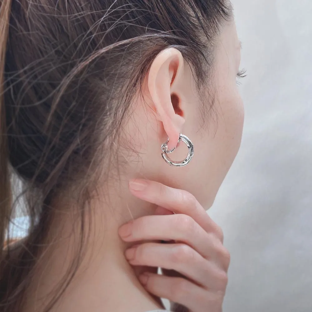 C Shaped Statement Padded Clip On Earrings