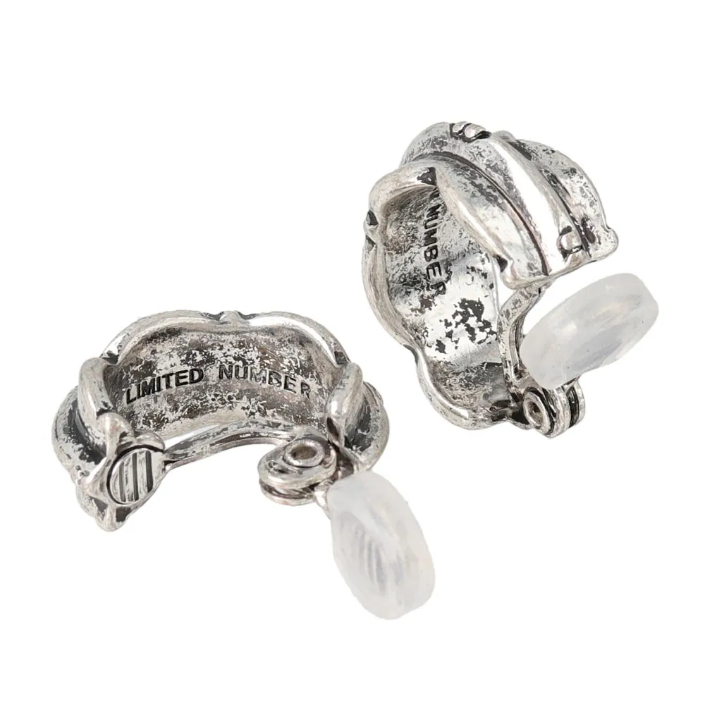 C Shaped Statement Padded Clip On Earrings