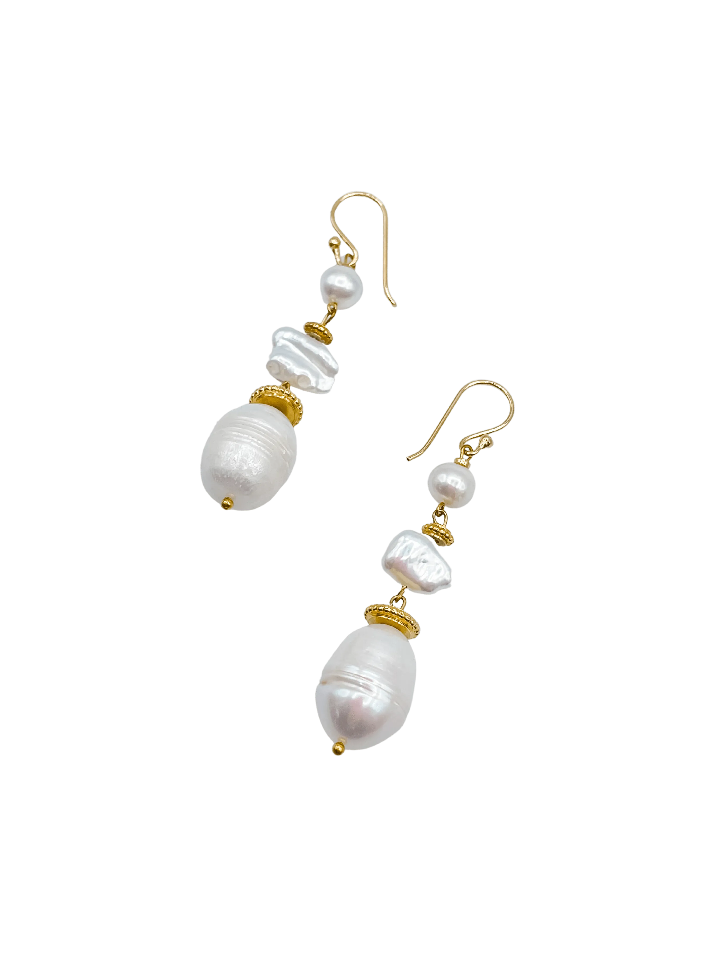 Caerwyn Freshwater Pearl Long Dangle Earrings