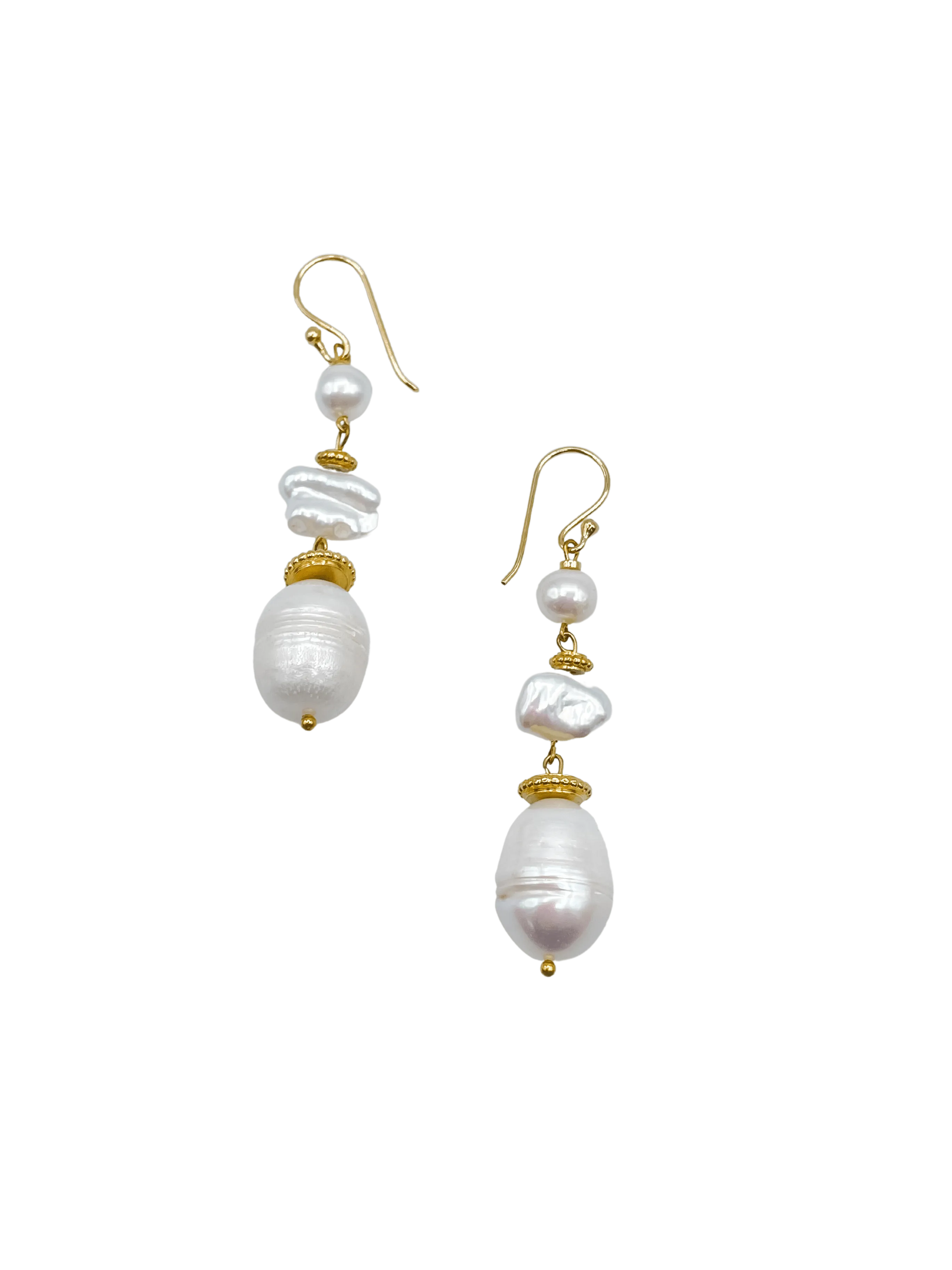 Caerwyn Freshwater Pearl Long Dangle Earrings