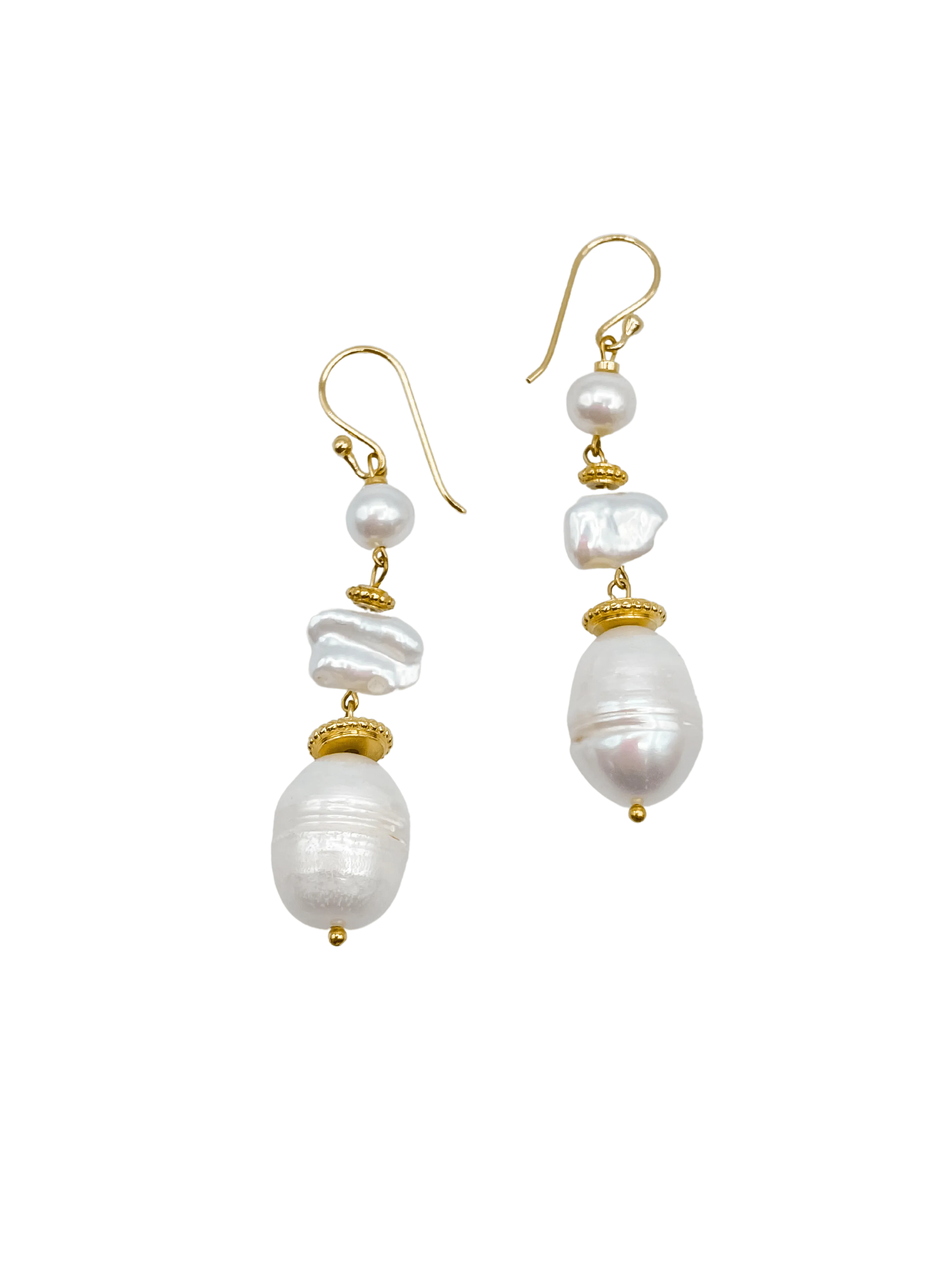 Caerwyn Freshwater Pearl Long Dangle Earrings
