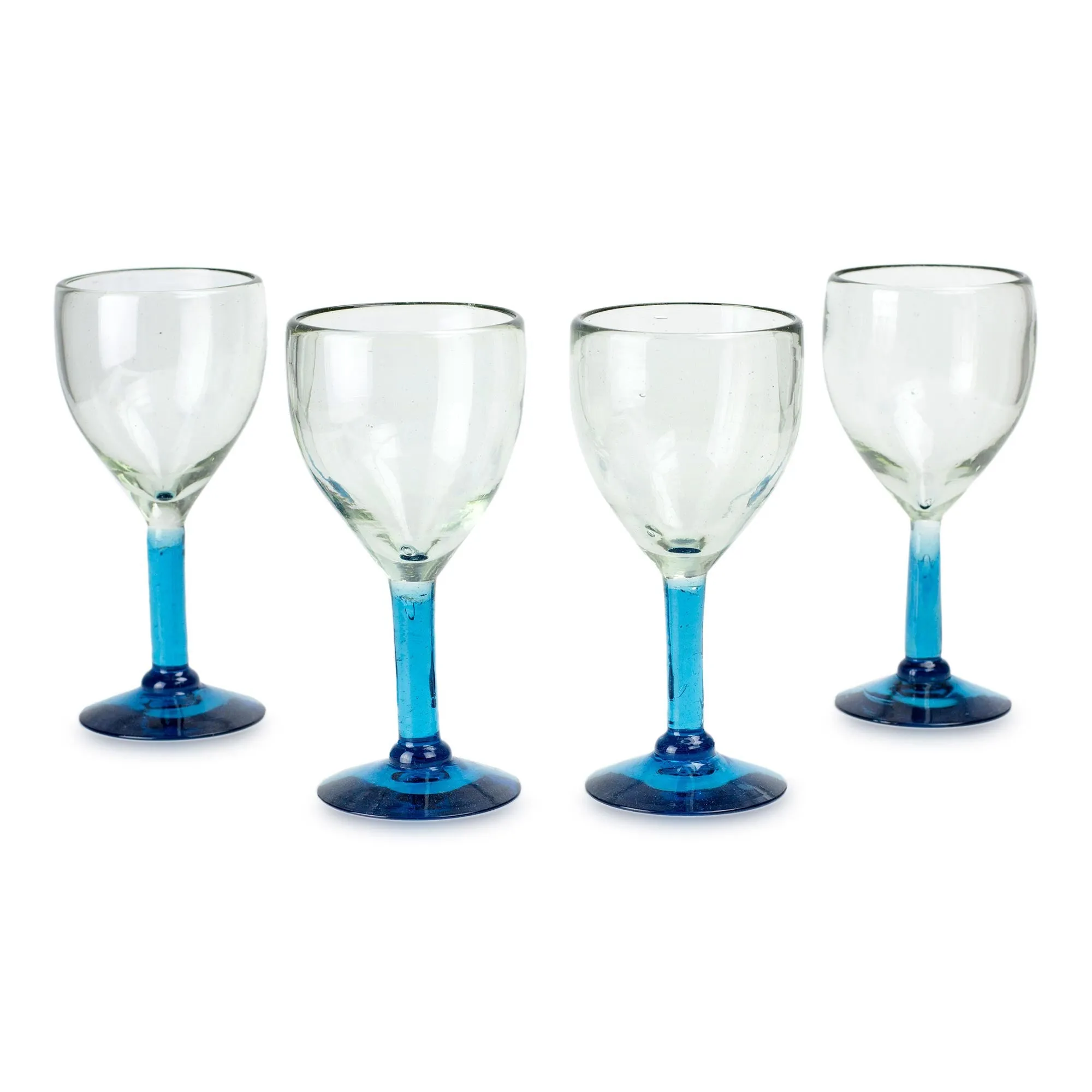 Caribbean Mirage Hand Blown Water Glasses