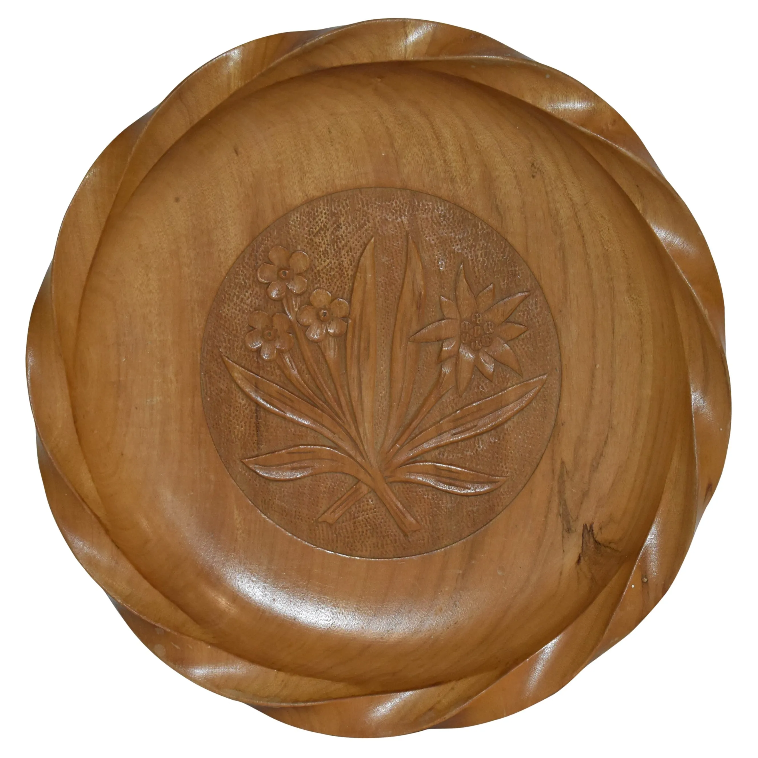 Carved Edelweiss Bowl