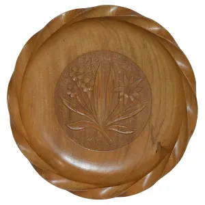 Carved Edelweiss Bowl