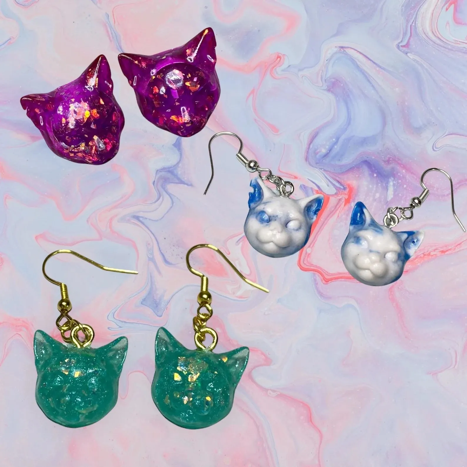 Cat Earrings Custom Order