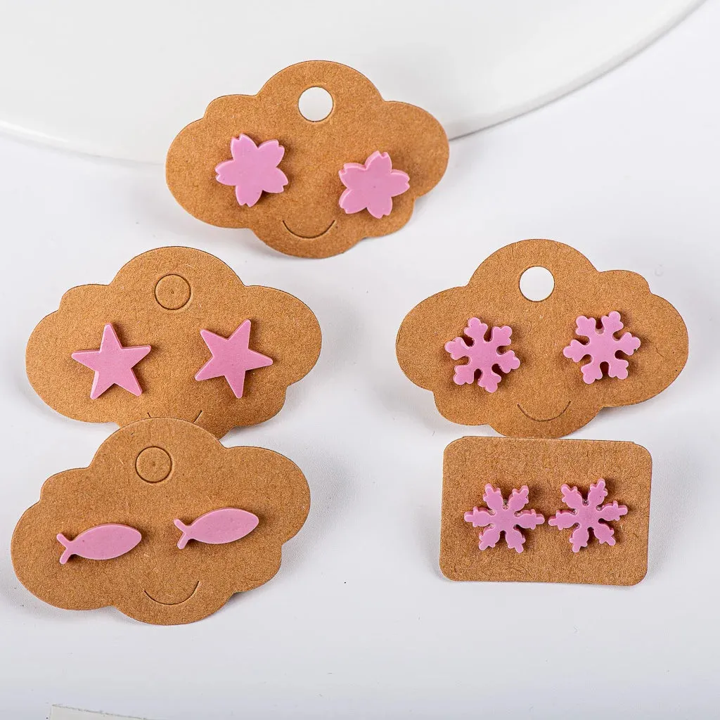 Ceramic Stud Earrings Women's DIY Girl