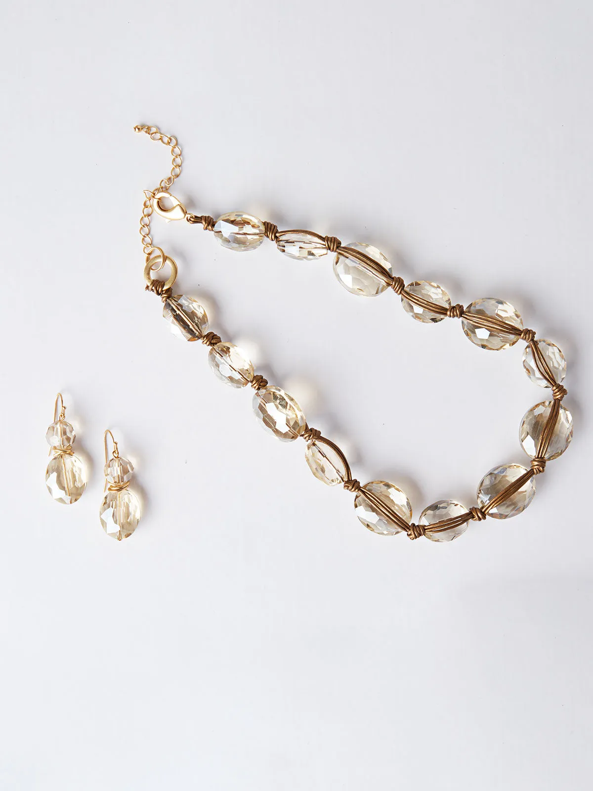 Champagne Crystal Stack Earrings