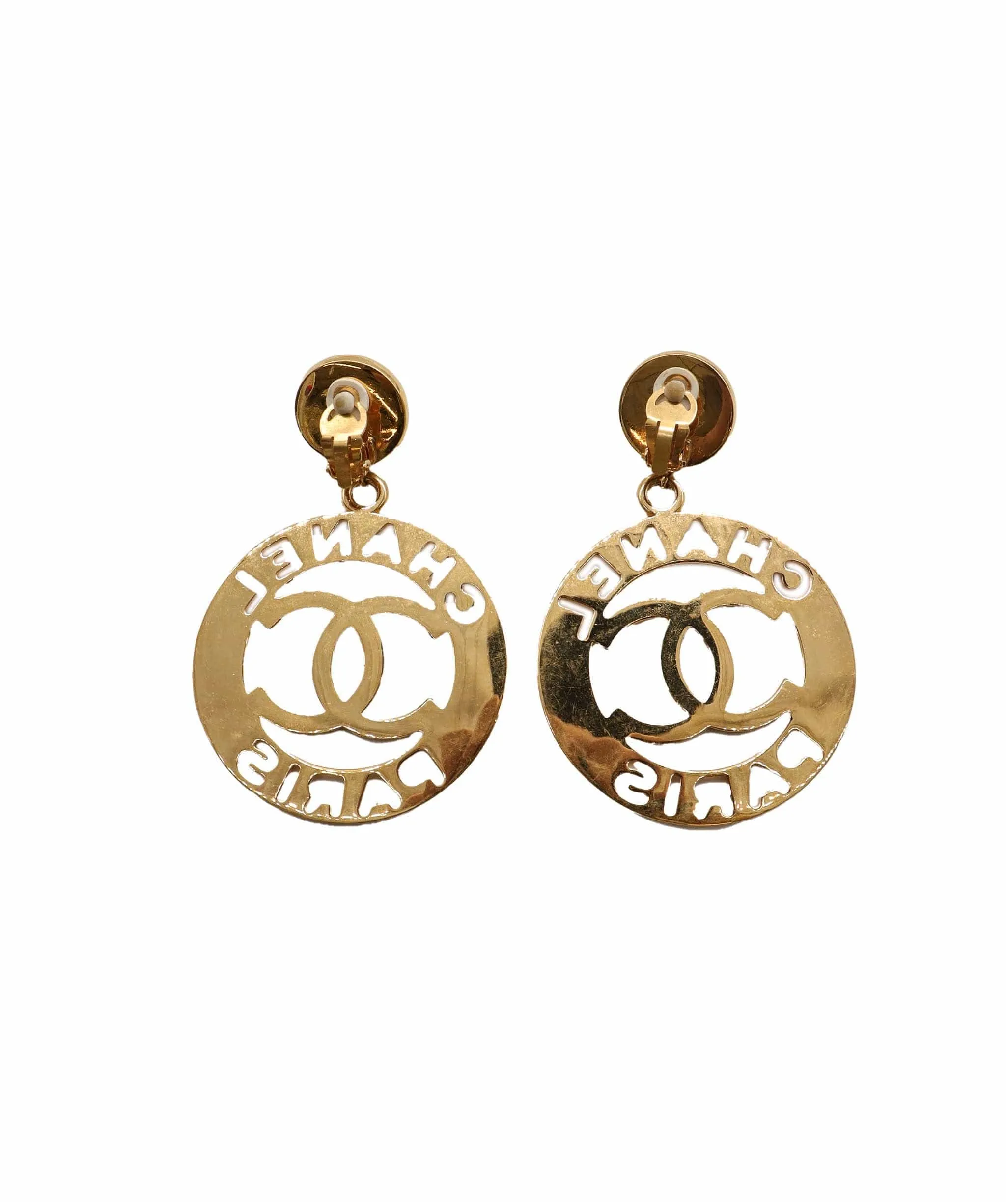 CHANEL VINTAGE EARRINGS PEARL MOTIF COCO GOLD - DXBS1289