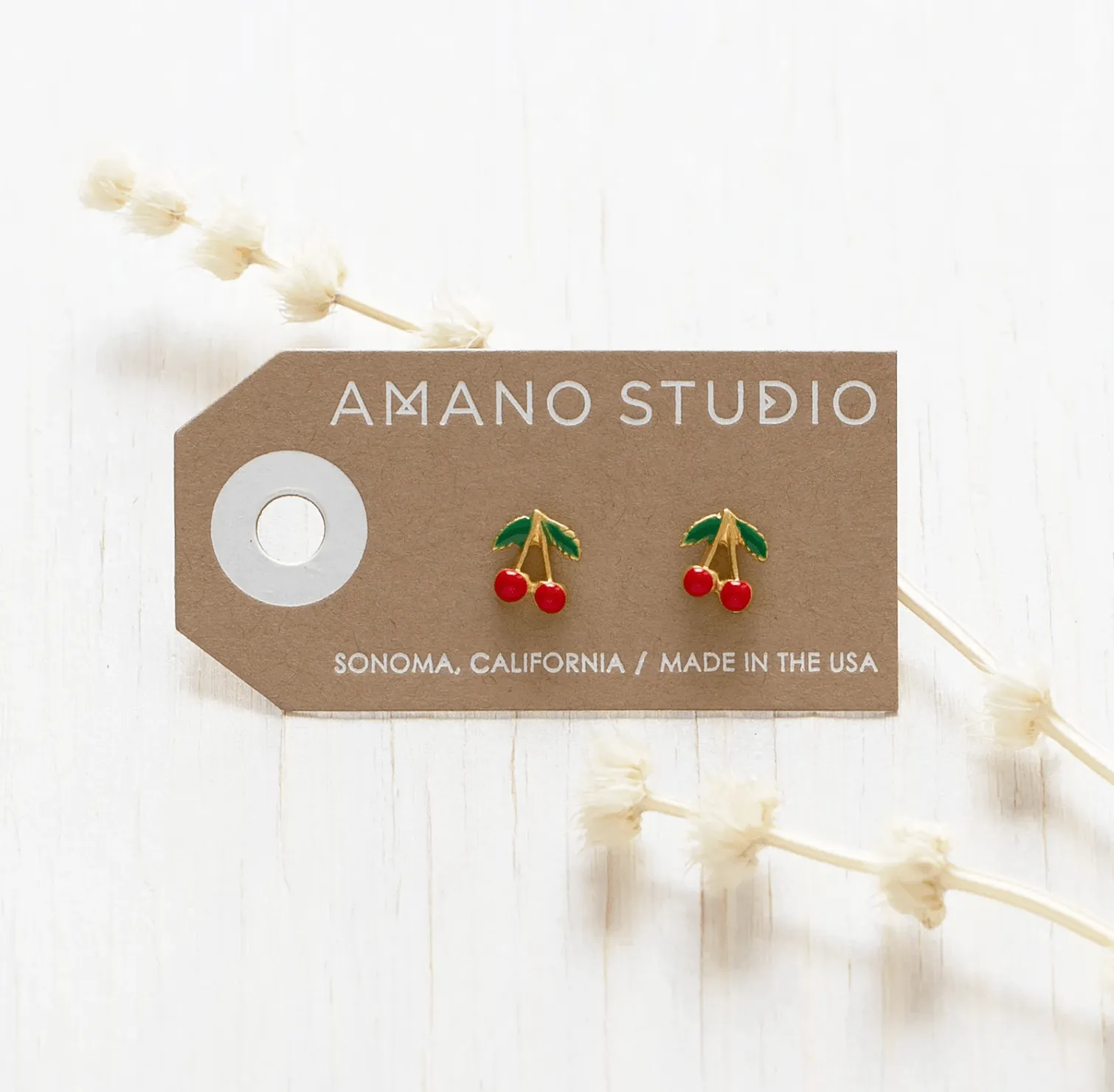 Cherry Stud Earrings