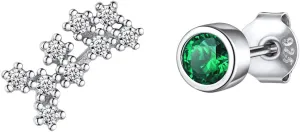 ChicSilver Zodiac Birthstone Asymmetrical Stud Earrings Hypoallergenic 925 Sterling Silver Constellation Earrings for Women(with Gift Box)