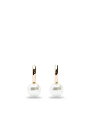 Choice Pearl Hoop Earring White-Gold