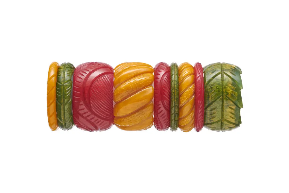 Chunky Golden Bordeaux Fakelite Maiden Bangle
