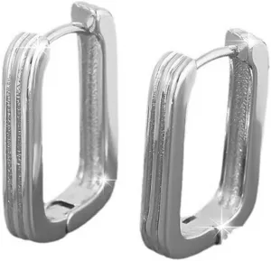 Chunky Silver Rectangle Earrings Gold Square Hoop Earrings Geometric Minimalist Rectangle Hoops Earrings