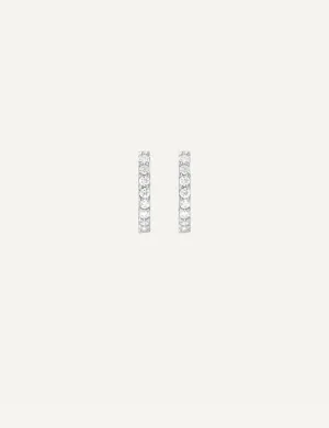 Clare CZ Bar Studs- Silver