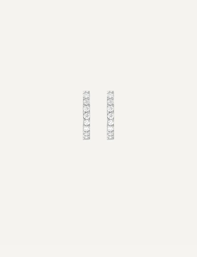 Clare CZ Bar Studs- Silver