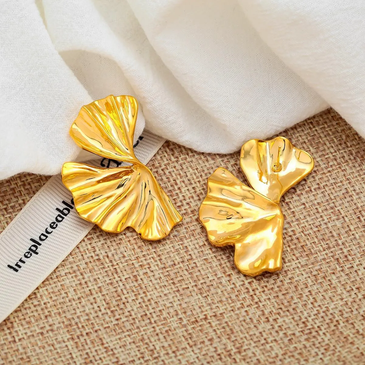 CLASSYZINT Gold Floral Earrings for Women Boho Hypoallergenic Jewelry 4 Styles 3D Flower Studs Everyday Elegant Earrings for Sensitive Ears