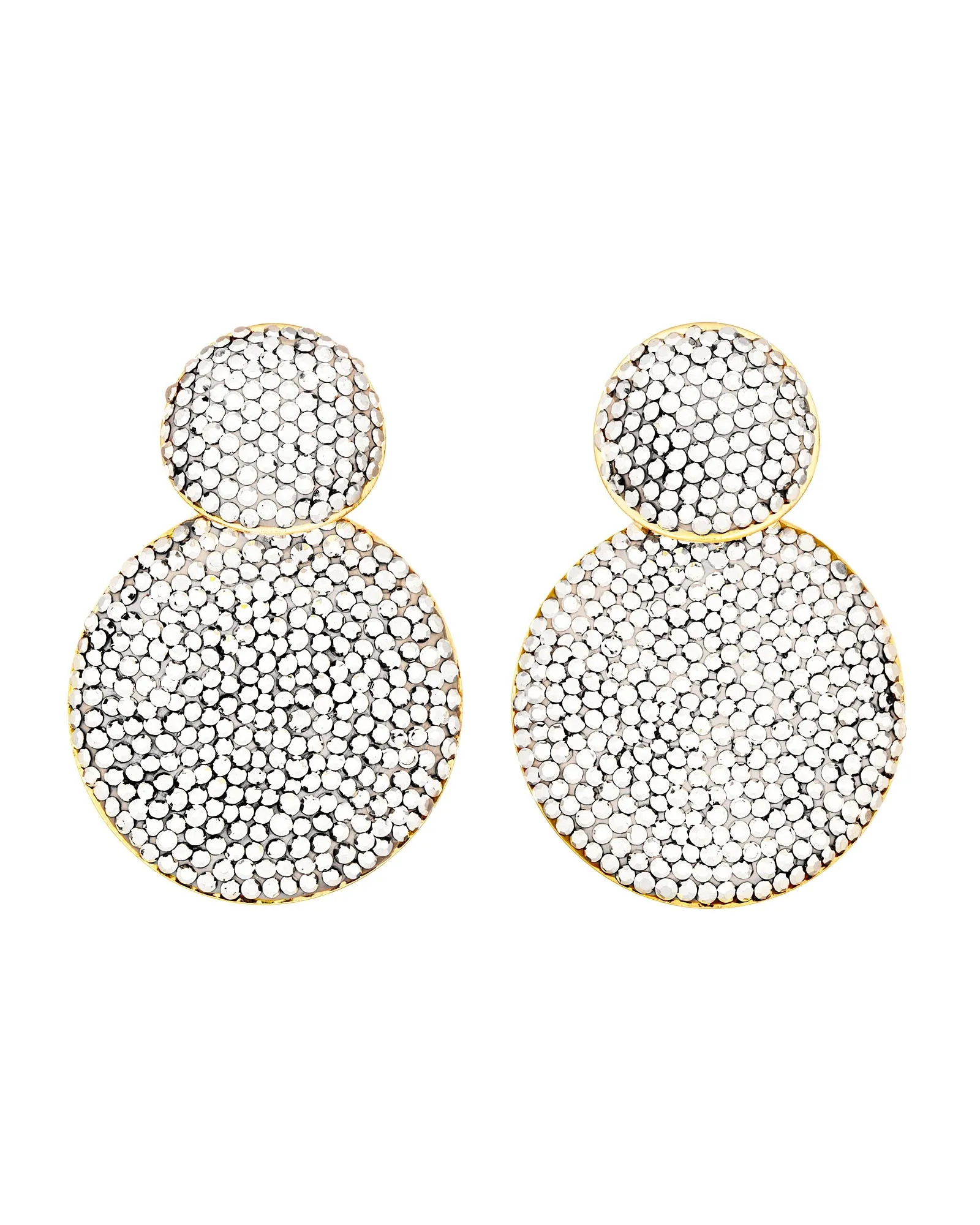 Clear Crystal Double Drop Earrings