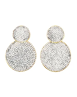 Clear Crystal Double Drop Earrings