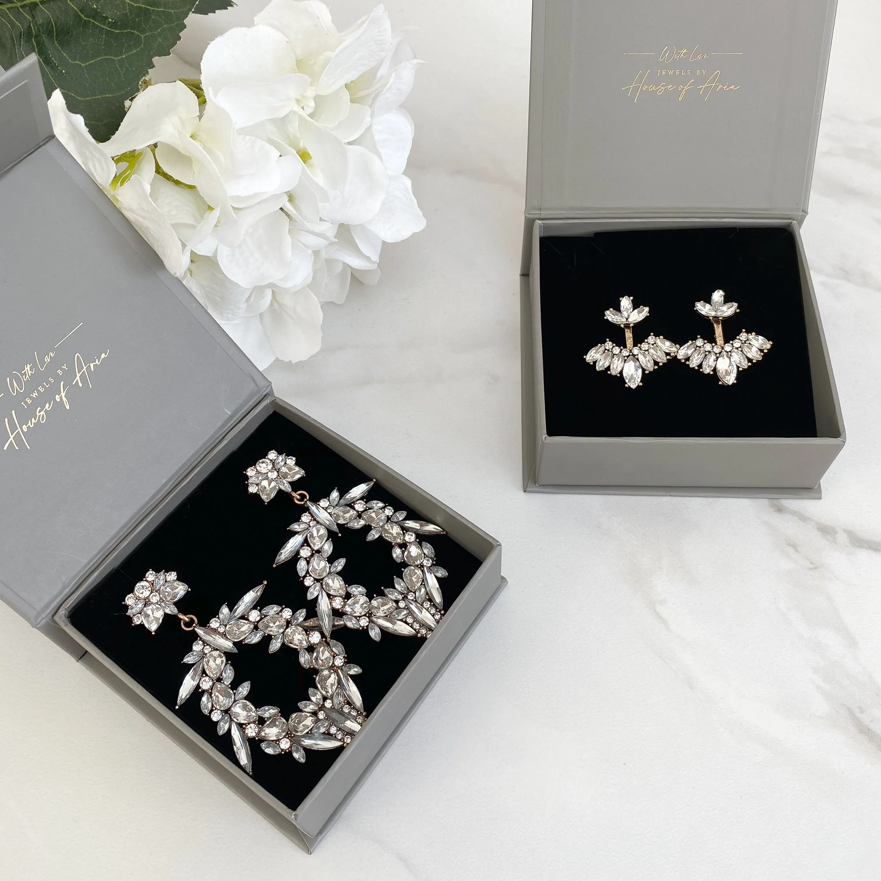 CLEO Chunky Gold Hoop Crystal Earrings