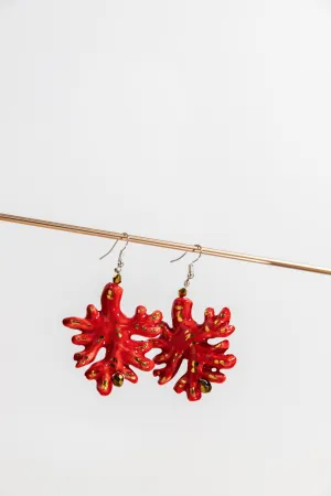 Coral earrings