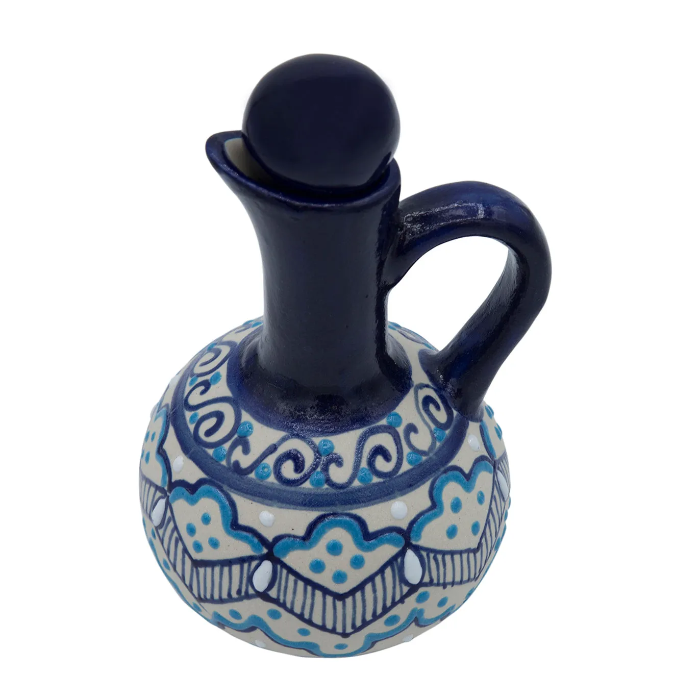 Coyoacán Hand-Painted Ceramic Oil Cruet