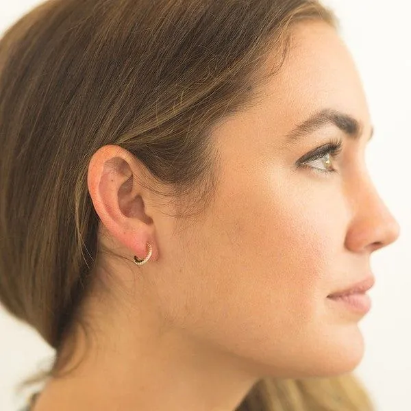 Crystal Clear Huggie Hoops