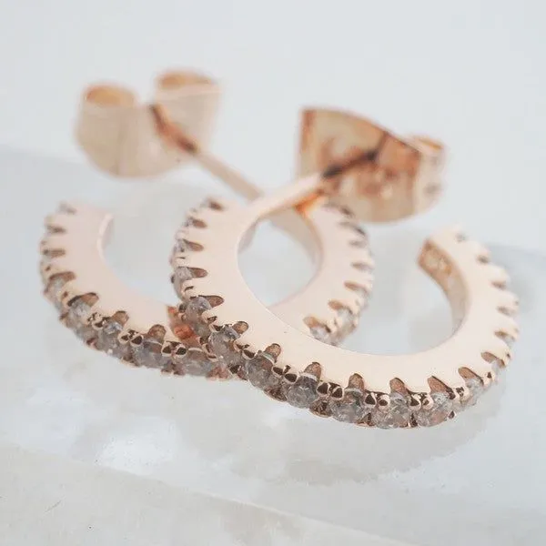 Crystal Clear Huggie Hoops
