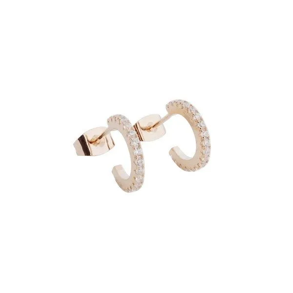 Crystal Clear Huggie Hoops
