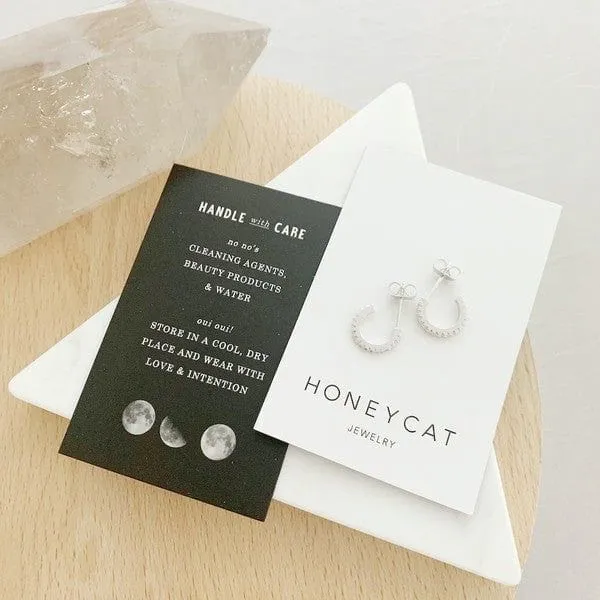 Crystal Clear Huggie Hoops