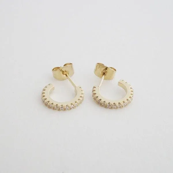 Crystal Clear Huggie Hoops