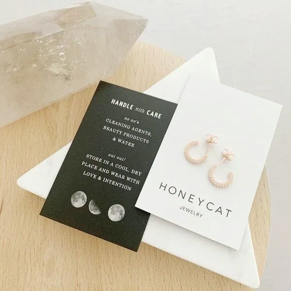 Crystal Clear Huggie Hoops