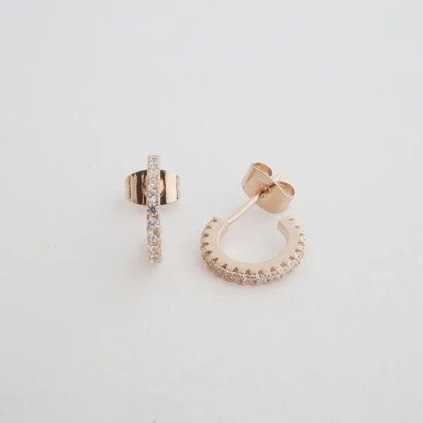 Crystal Clear Huggie Hoops