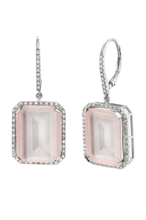 Crystal Diamond Portrait Earrings