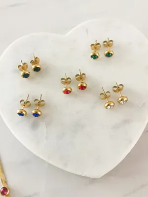 CRYSTAL EAR STUD EARRINGS