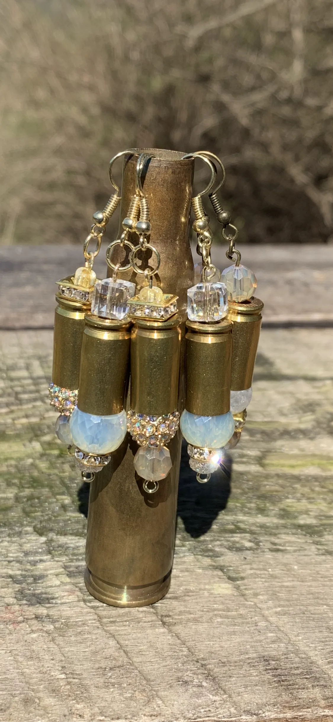 Custom Brass Bullet Casing Earrings