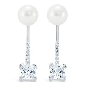 Cz Drop Pearl Ear Jacket