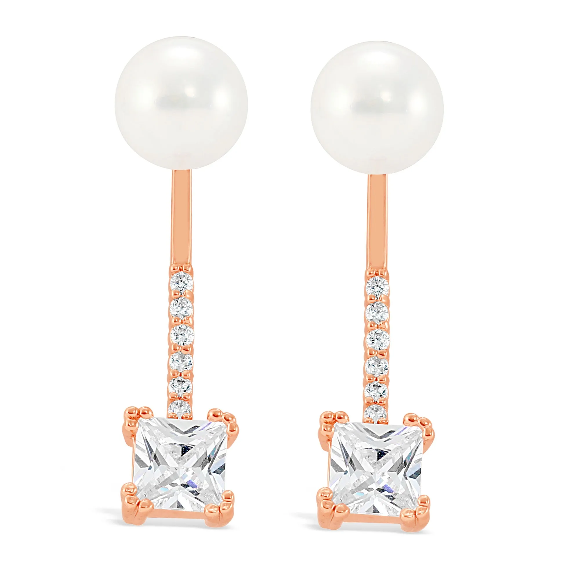 Cz Drop Pearl Ear Jacket