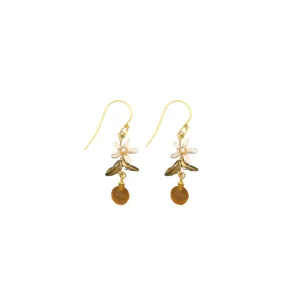 Dainty Orange Blossom Earrings