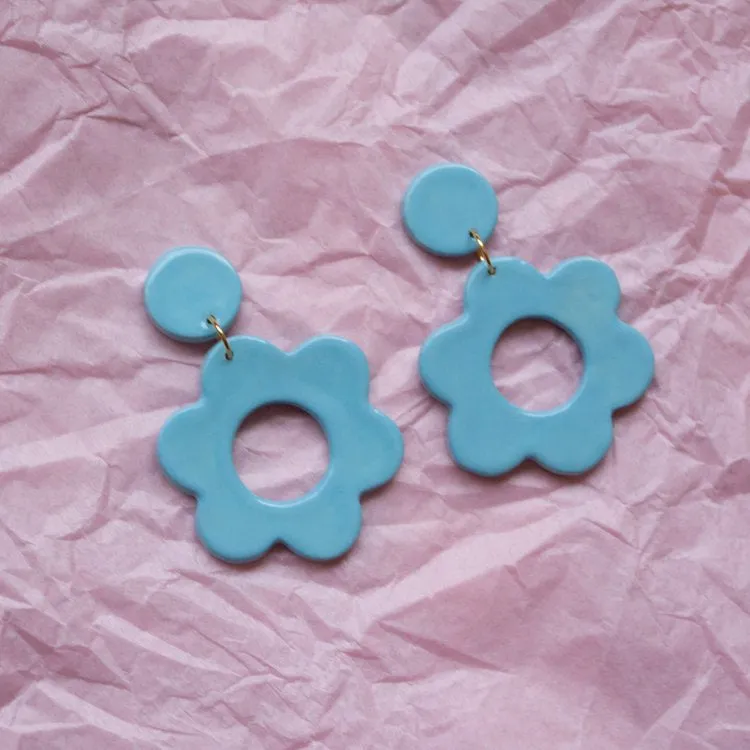 Daisy Ceramic Earrings by Meghan Macwhirter