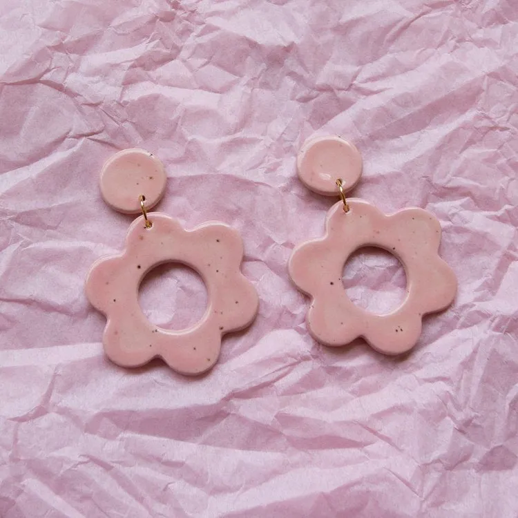 Daisy Ceramic Earrings by Meghan Macwhirter