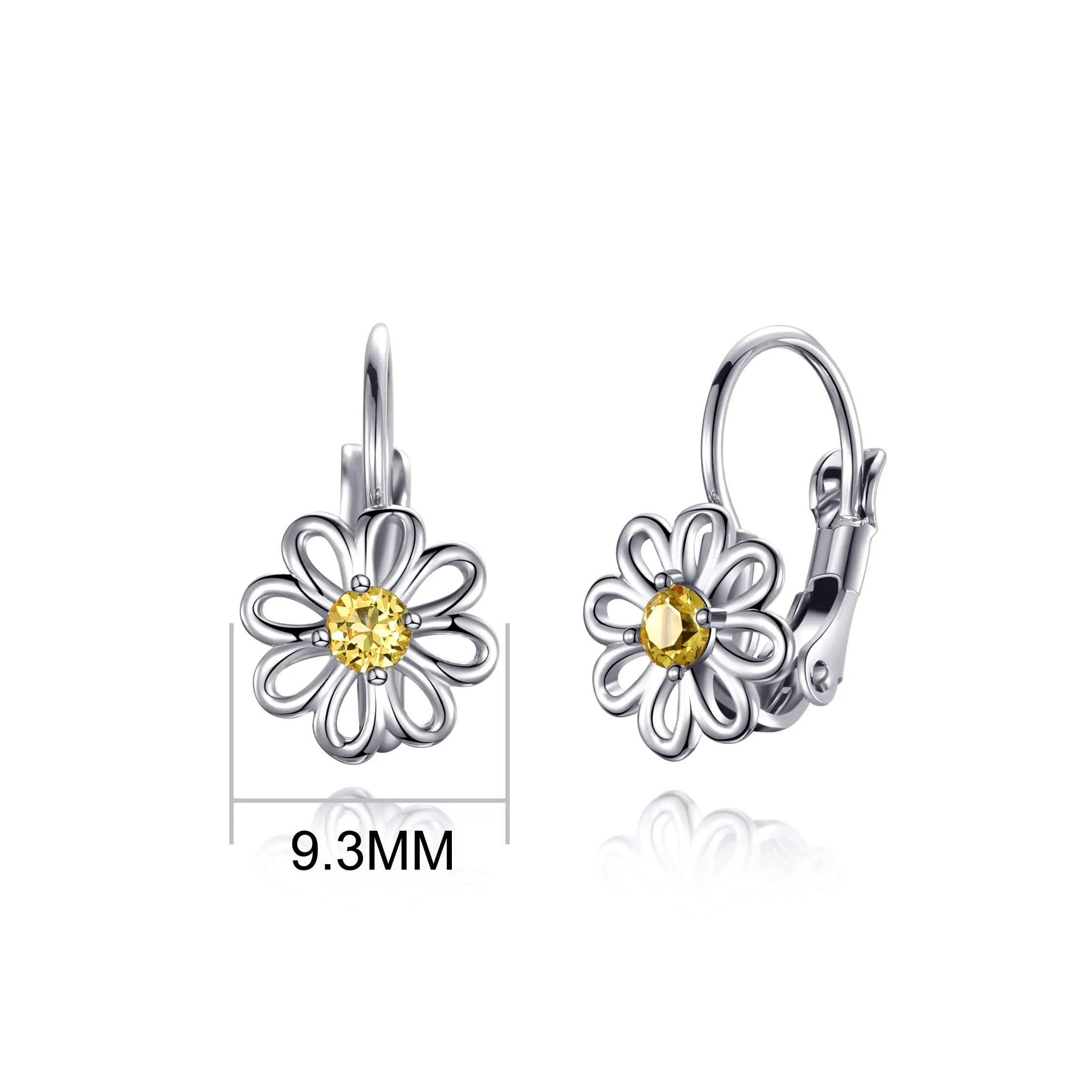 Daisy Crystal Drop Earrings Created with Zircondia® Crystals