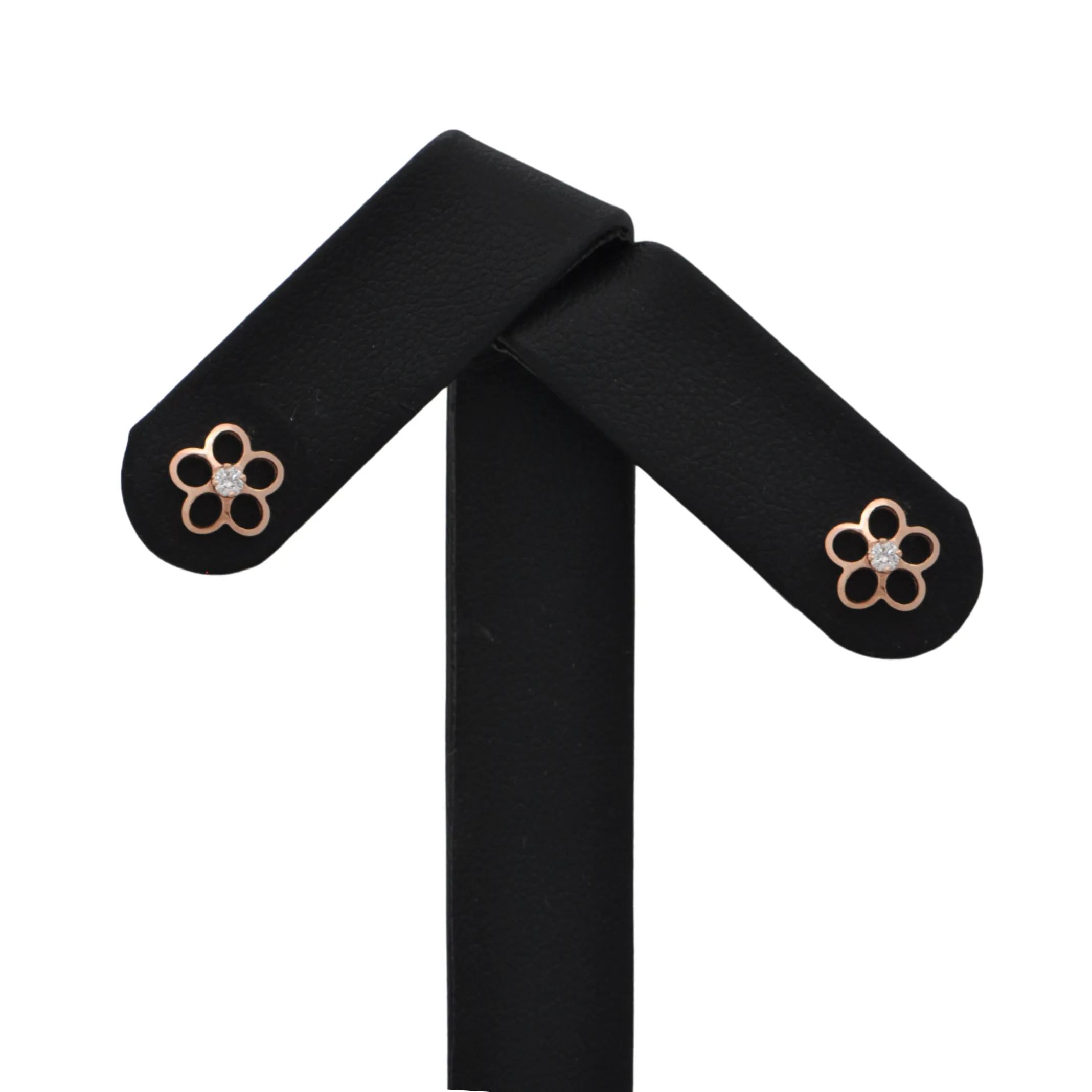 Daisy Exclusive Mini Diamond 18k Rose Gold Daisy Earrings