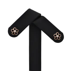 Daisy Exclusive Mini Diamond 18k Rose Gold Daisy Earrings