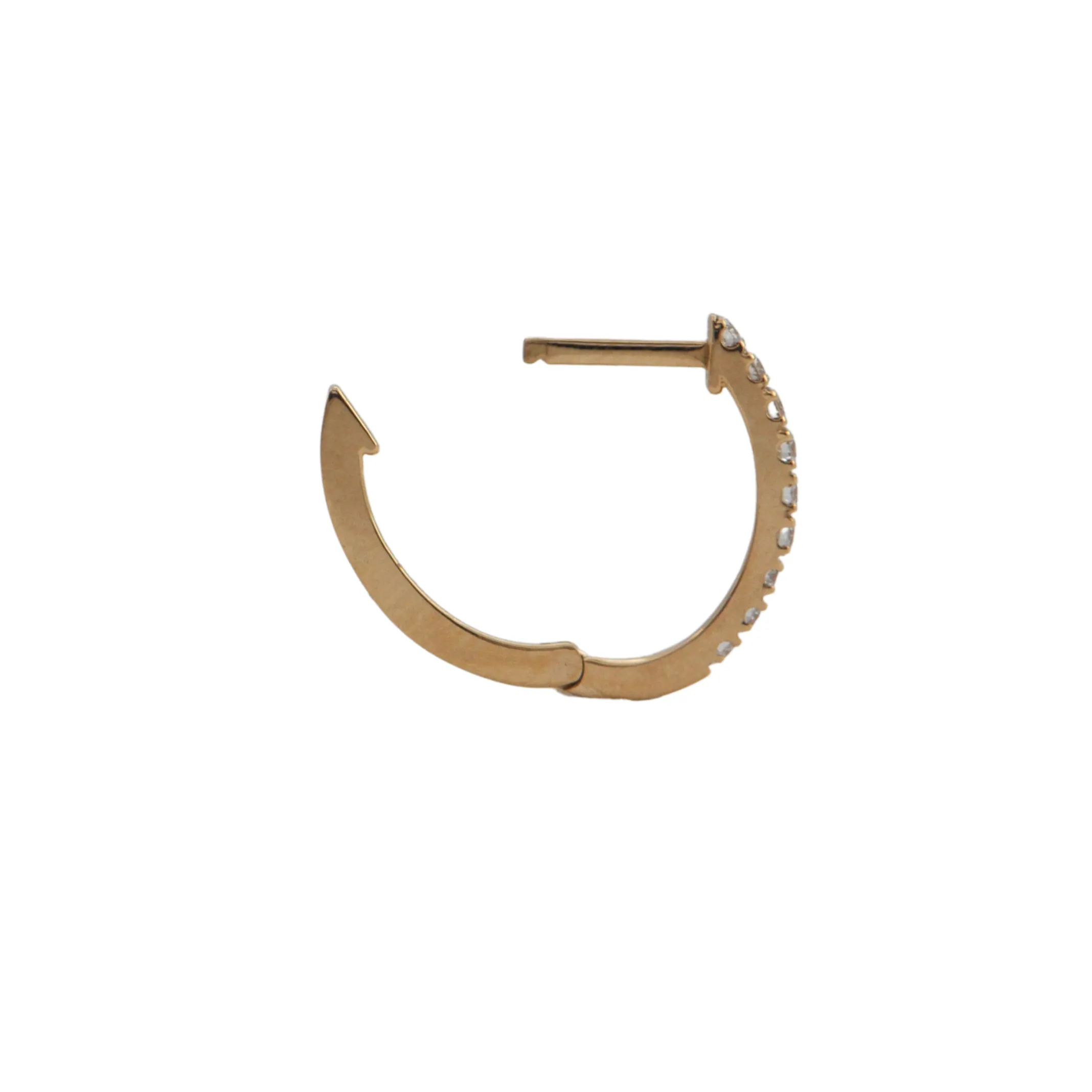 Daisy Exclusive Mini Diamond 18K Yellow Gold Huggie Earrings